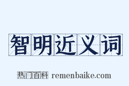 智明近义词是什么意思的图片